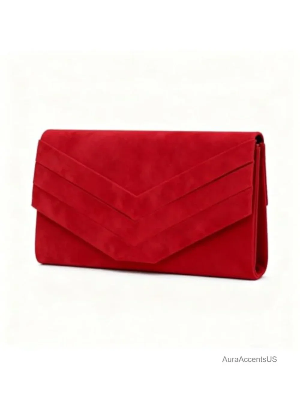 Evening Clutch Purse Velvet Suede Pleated Envelope Wedding Party Bag Women